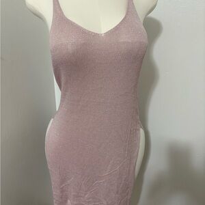 Sparkling Mauve Bodycon Slip Dress NWOT Medium